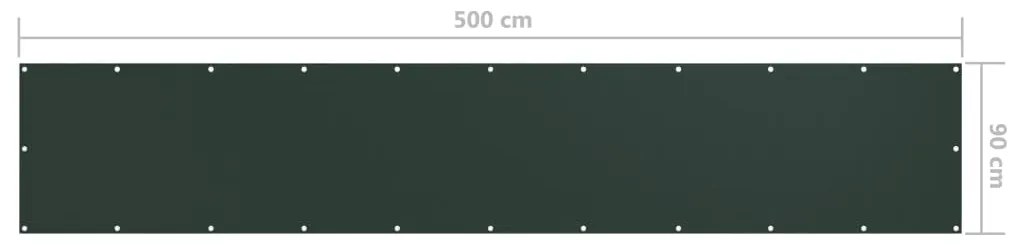 Tela de varanda 90x500 cm tecido Oxford verde-escuro