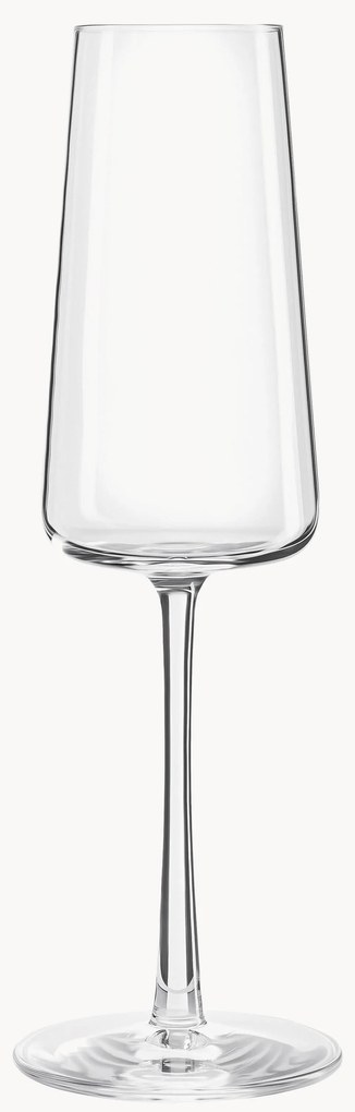 Flutes de champanhe de cristal em forma de cone Power, conjunto de 6