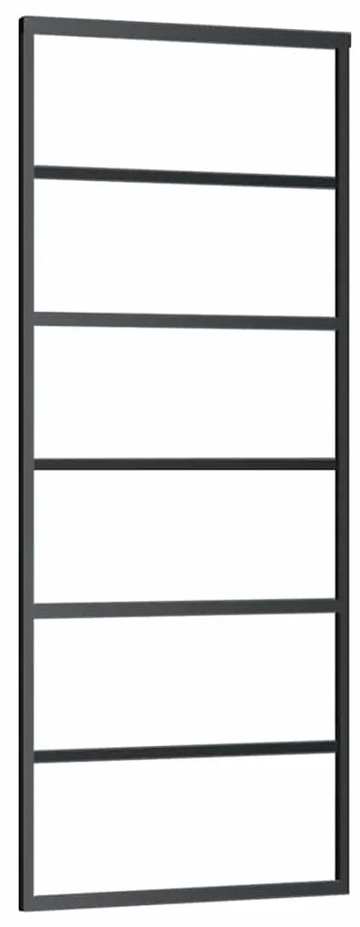 Porta deslizante c/ conj. ferragens 76x205cm vidro ESG preto