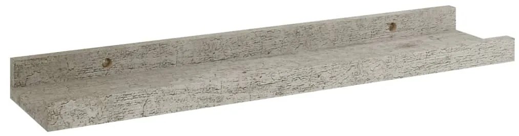 Prateleiras de parede 4 pcs 40x9x3 cm cinzento cimento