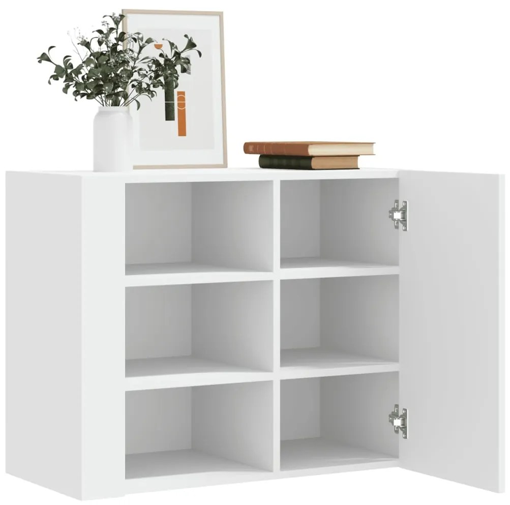 vidaXL Armário de parede 75x35x60 cm derivados de madeira branco