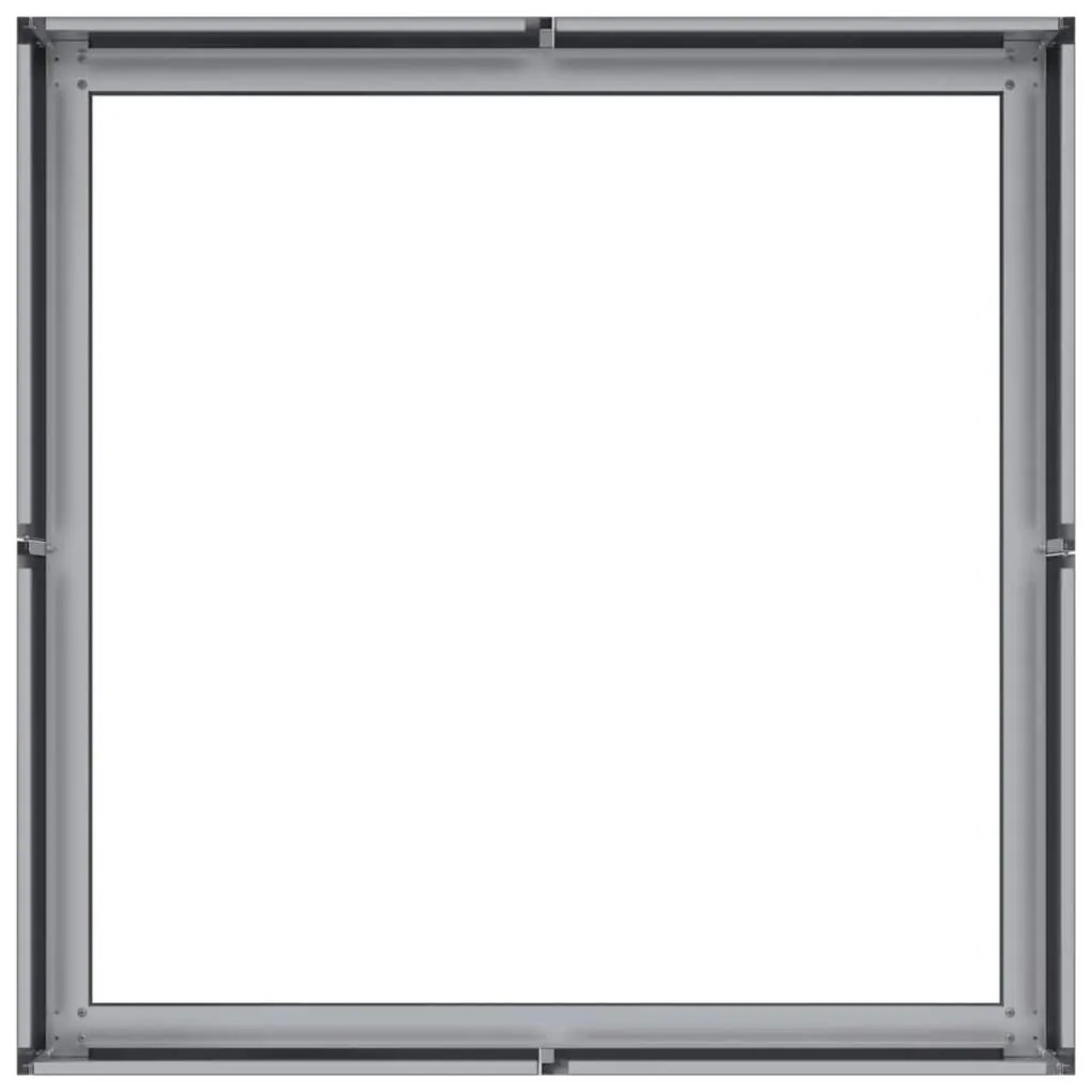 Vaso/floreira 80x80x30 cm aço galvanizado