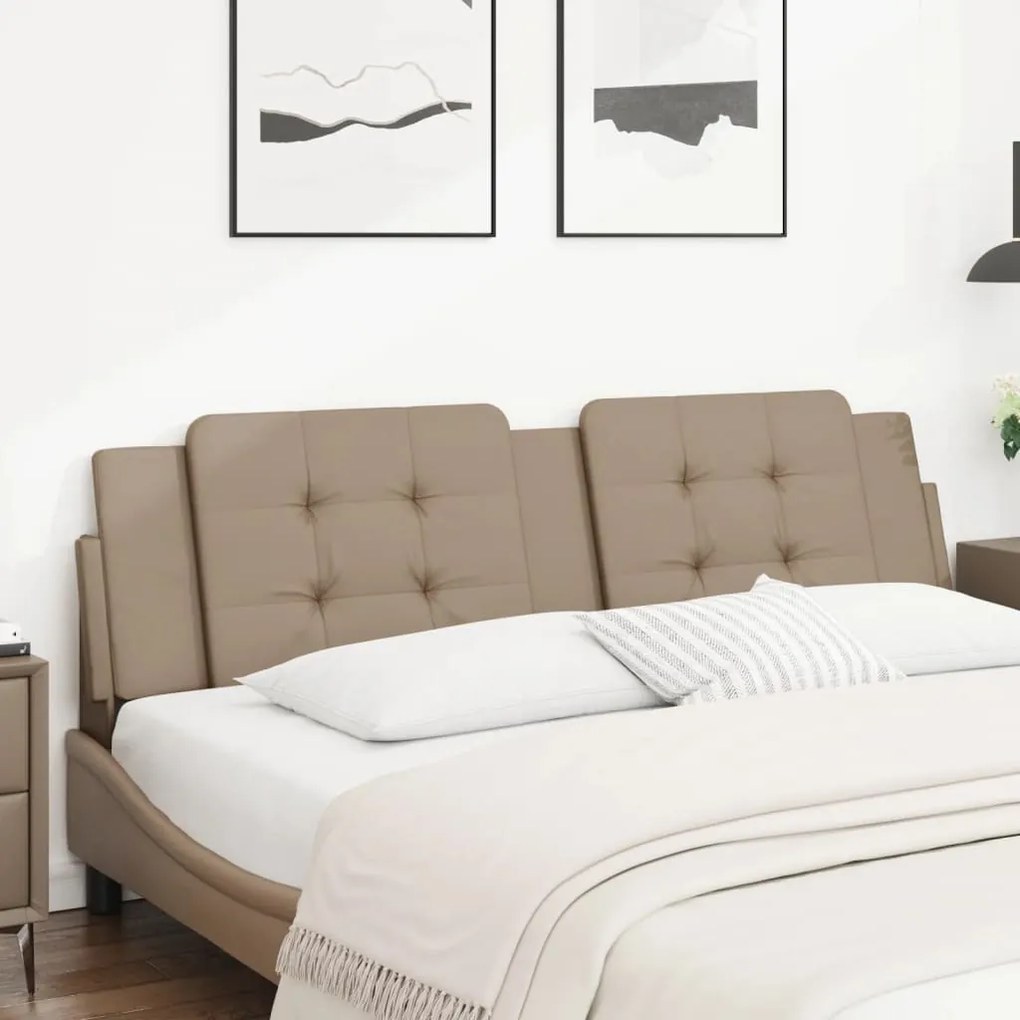 Almofadão de cabeceira 180 cm couro artificial cappuccino