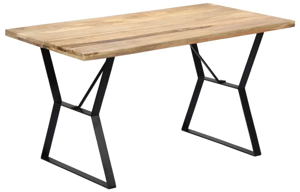 Mesa de jantar madeira de mangueira maciça 140x80x76 cm