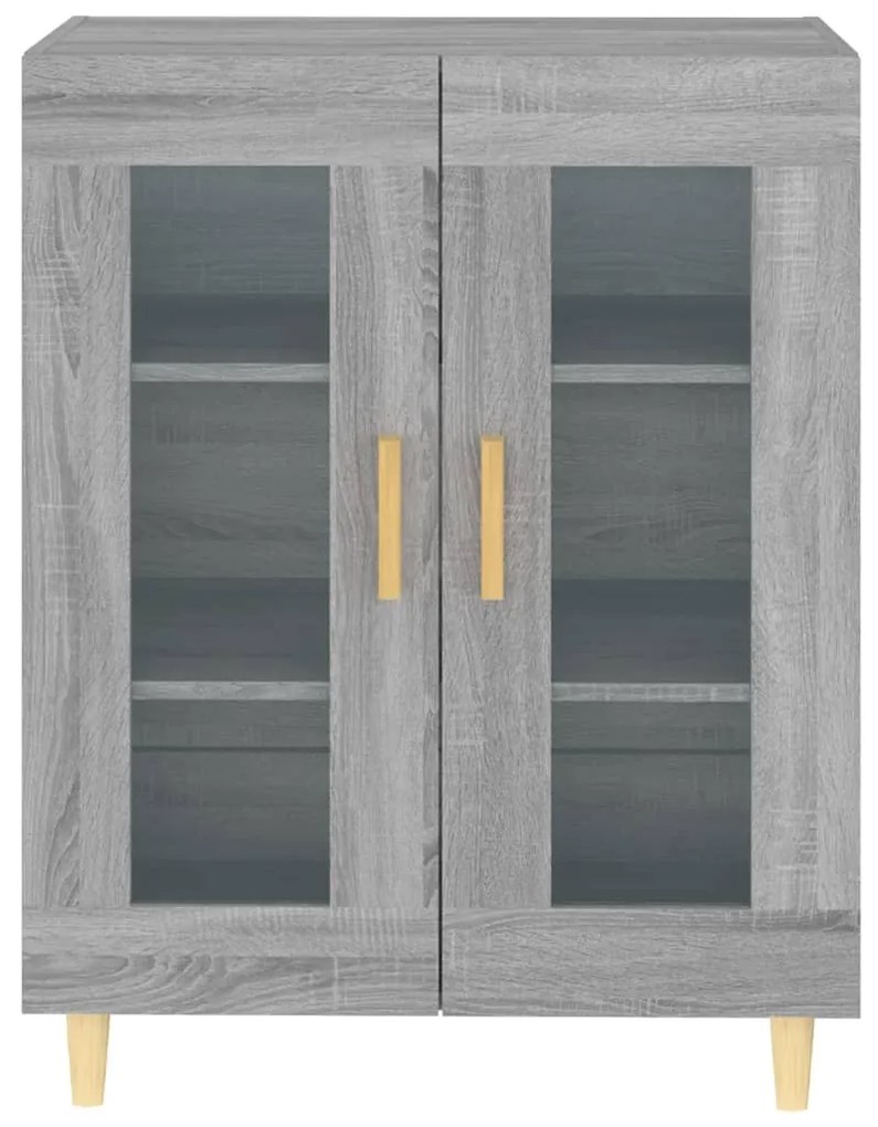 Aparador 69,5x34x90 cm derivados de madeira cinzento sonoma