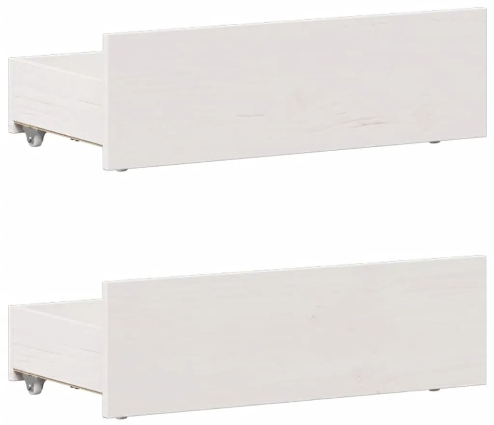 Cama sem colchão com cabeceira 90x200 cm pinho maciço branco
