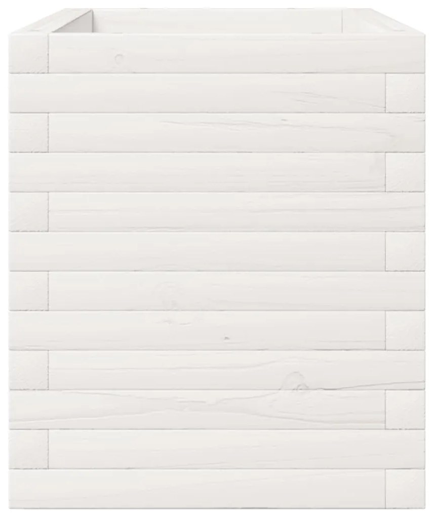 Vaso/floreira de jardim 110x40x49,5 cm pinho maciço branco