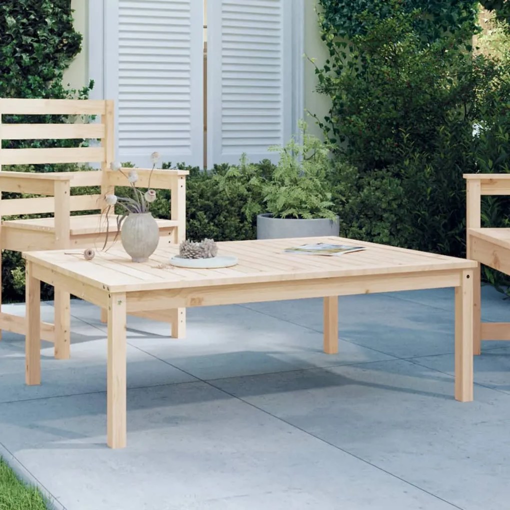 824127 vidaXL Mesa de jardim 121x82,5x45 cm madeira de pinho maciça