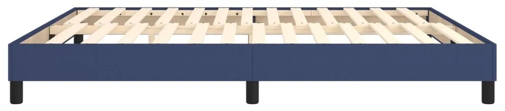 Estrutura de cama sem colchão 160x200 cm tecido azul