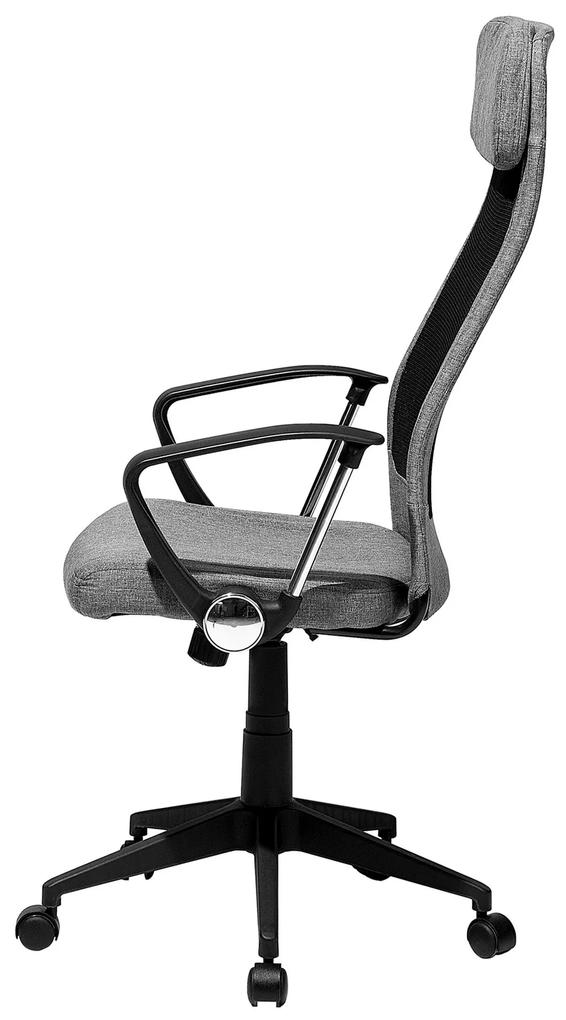 Cadeira de escritório em pele sintética cinzenta escura PIONEER Beliani