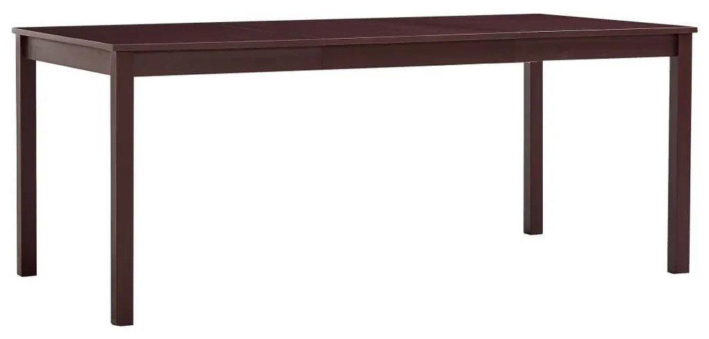 Mesa de jantar 180x90x73 cm madeira de pinho castanho-escuro