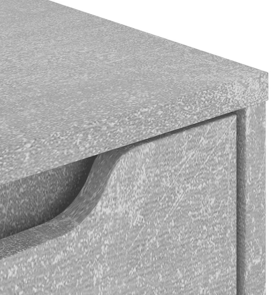 Mesa de cabeceira VISNES concreto cinzento 45x40x50cm
