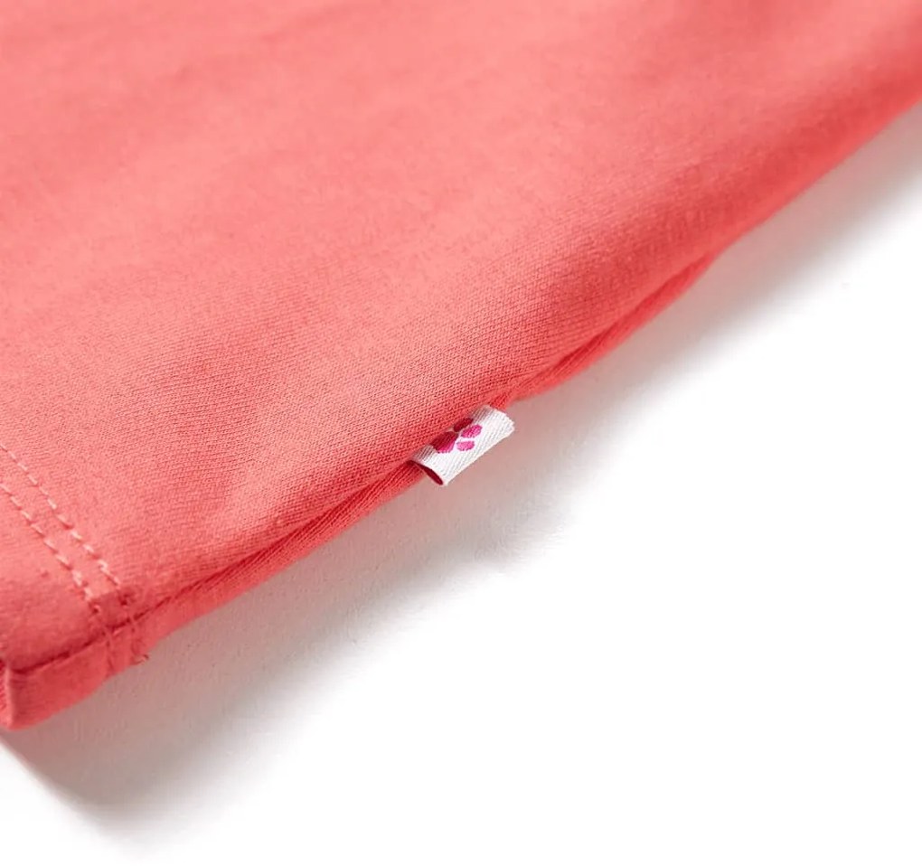 Vestido de criança com cordão cor coral 128