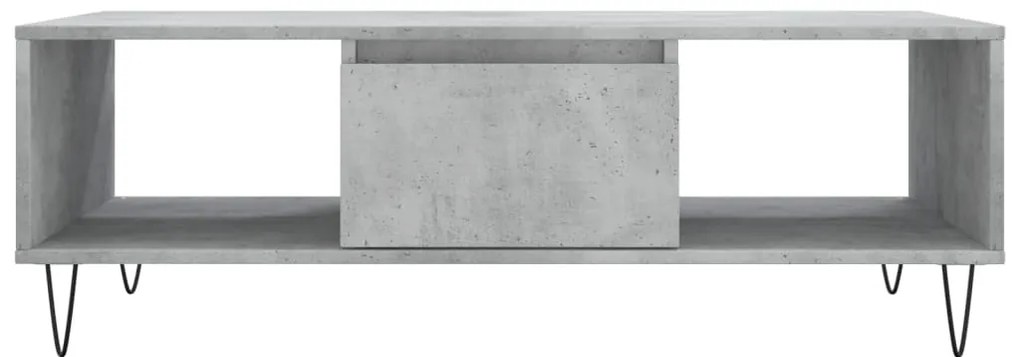 Mesa de centro 104x60x35cm derivados de madeira cinzento sonoma