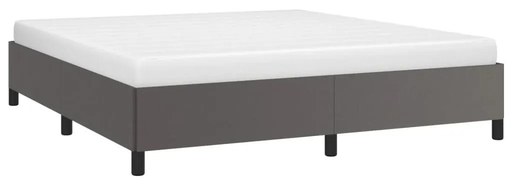 Estrutura de cama 180x200 cm couro artificial cinzento