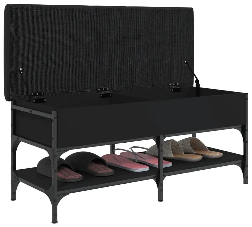 Banco sapateira 102x42x45 cm derivados de madeira preto