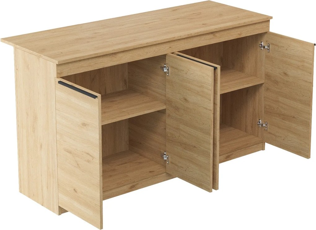 Ilha de Cozinha "Orren" - 160x90x60 cm - Carvalho - Design Moderno