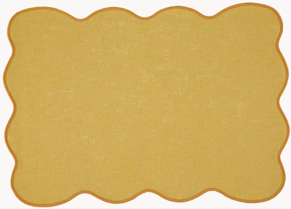 Individual de mesa resistente a manchas com bordado Palma