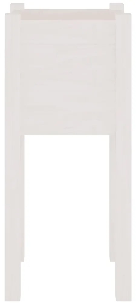 Vasos/floreiras de jardim 2 pcs 31x31x70 cm pinho maciço branco