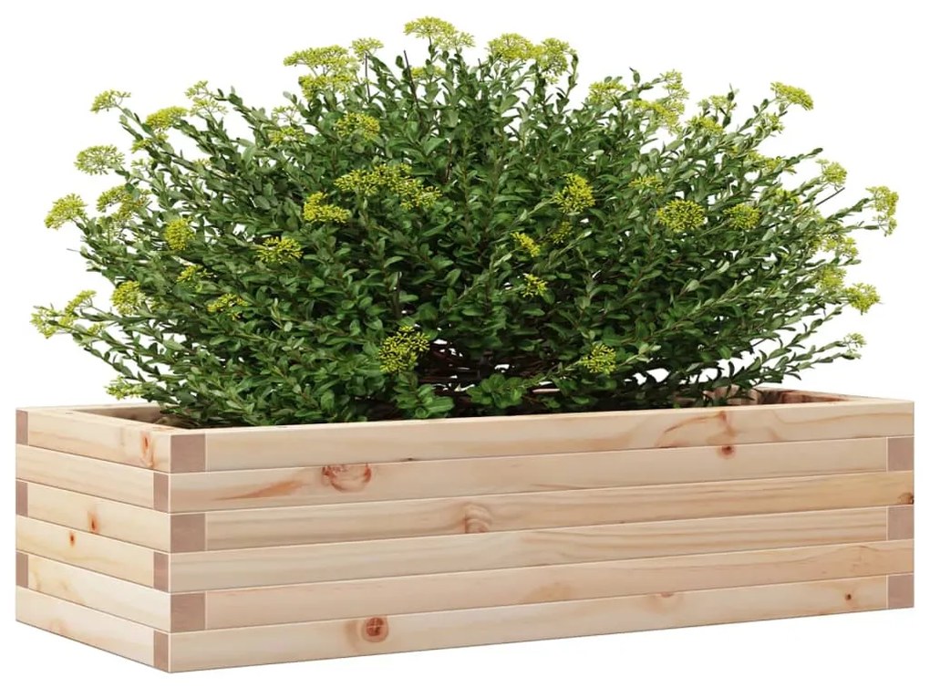 Vaso/floreira de jardim 90x40x23 cm madeira de pinho maciça