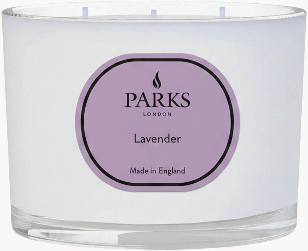 Vela perfumada artesanal com três pavios Vintage Aromatherapy (lavanda, camomila, almíscar branco)