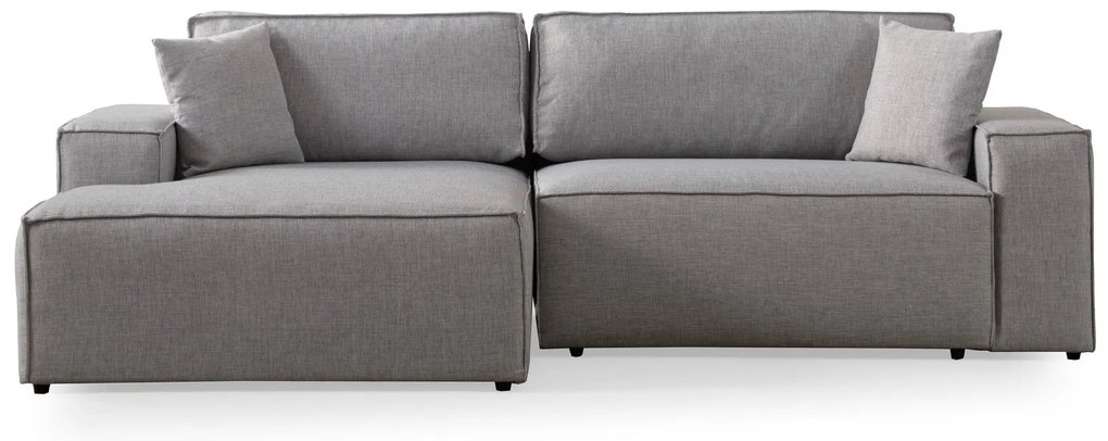 Sofá-Cama de Canto Pırlo – Cinzento Claro – 260x78x170 cm
