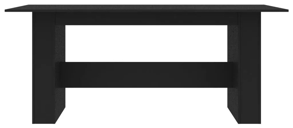 Mesa de jantar 180x90x76 cm derivados de madeira preto