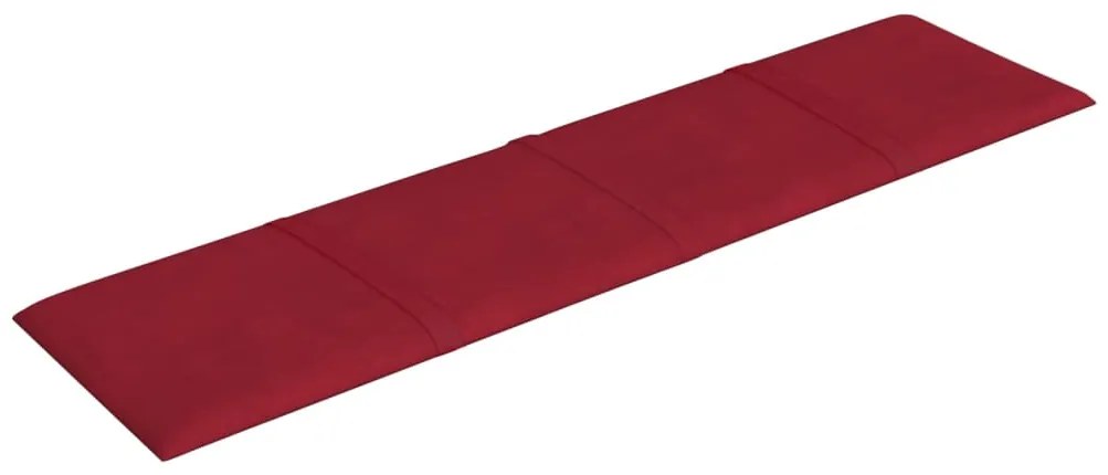 Painel parede 12 pcs 60x15 cm veludo 1,08 m² vermelho tinto