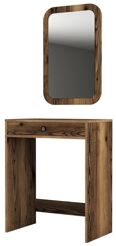 Mesa de Maquilhagem Lizbon Mirror – Nogueira – 70x40x84,7 cm