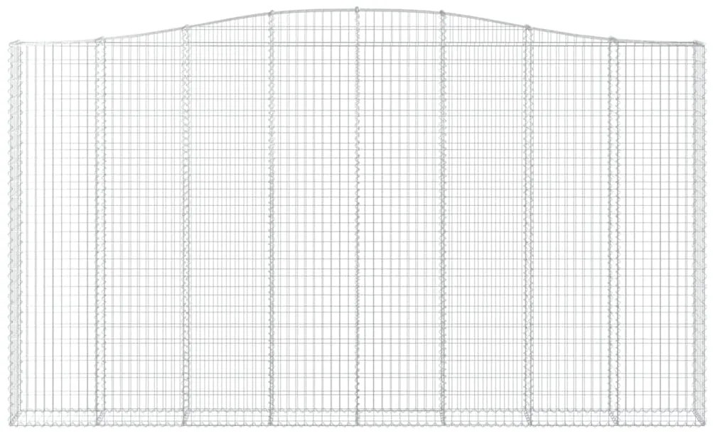 Cesto gabião arqueado 400x30x220/240 cm ferro galvanizado