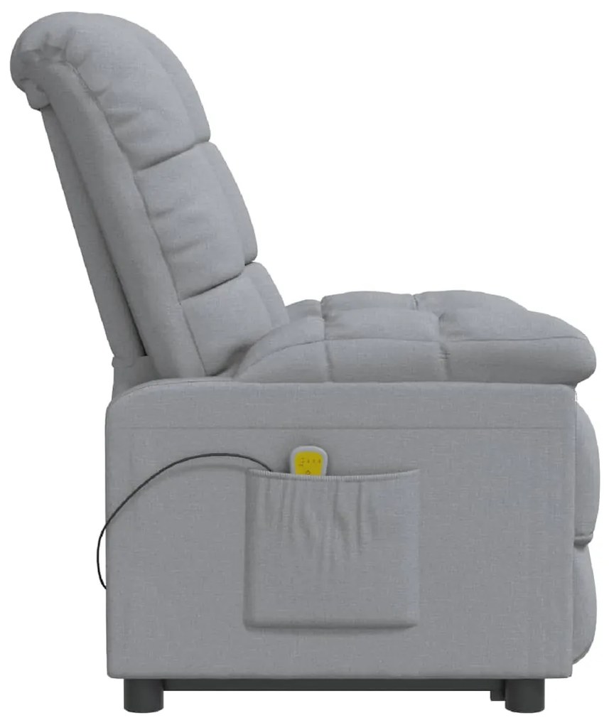 Poltrona de massagens tecido cinzento-claro