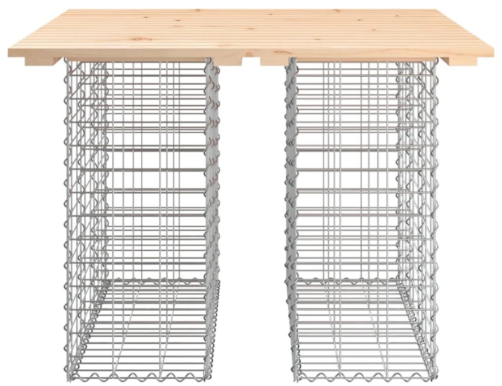Banco de jardim c/ design gabião 100x102x72 cm pinho maciço