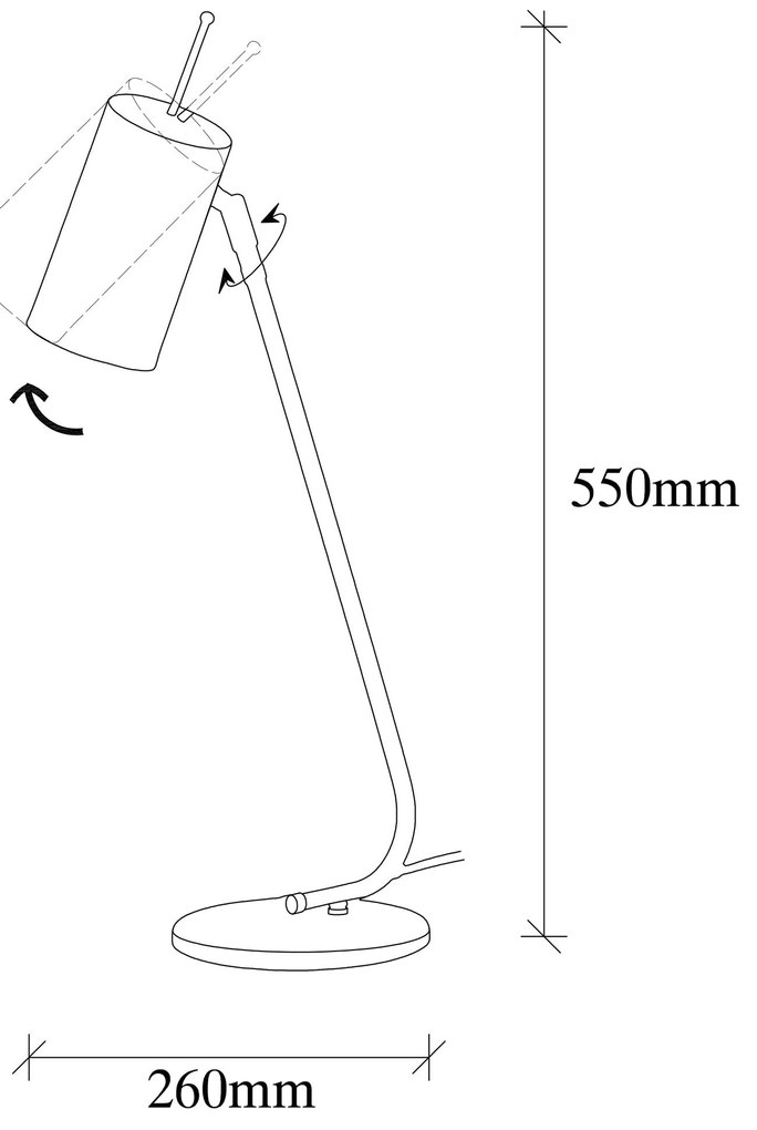 Candeeiro de Mesa Sivani – Branco – 8 x 26 cm