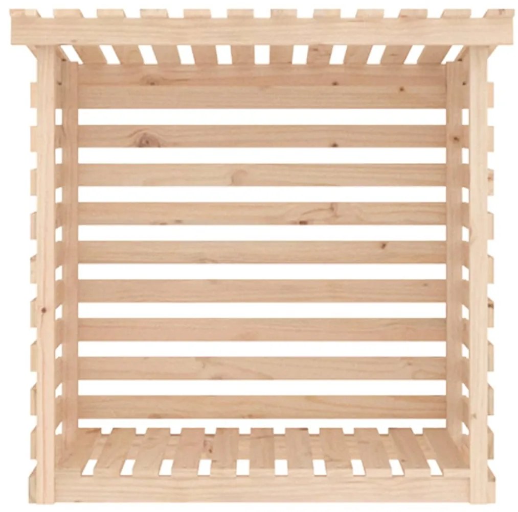 Suporte para lenha 108x73x108 cm madeira de pinho maciça