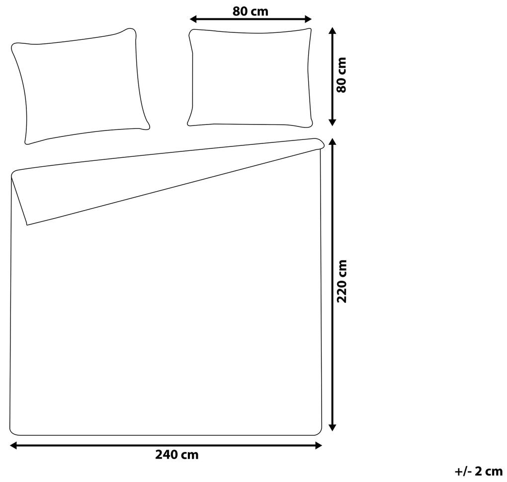 Conjunto de capas de edredão em algodão acetinado cinzento claro 220 x 240 cm AVONDALE Beliani