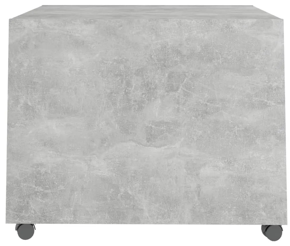 Mesa de centro 55x55x40 madeira processada cinza cimento