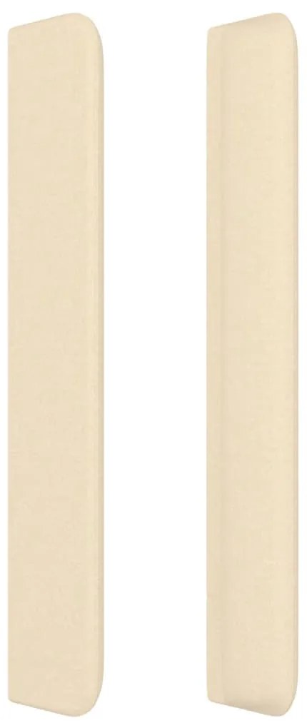 Cabeceira de cama c/ abas tecido 183x16x118/128 cm creme