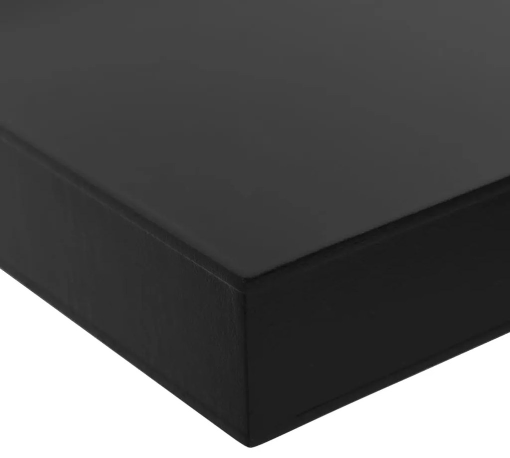 Prateleiras de parede suspensas 2 pcs 120x20x3,8 cm preto