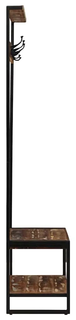 Suporte para roupas 80x40x190 cm madeira reciclada maciça
