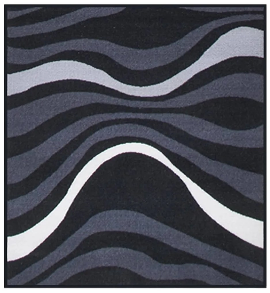 vidaXL Tapete/passadeira 80x100 cm preto