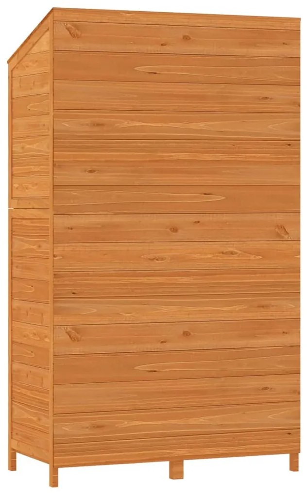 Abrigo jardim 102x52x174,5cm madeira de abeto maciça castanho