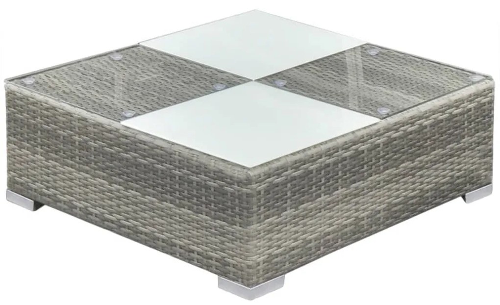 Conjunto de Sofás Lounge e Mesa de Centro de Jardim Yves - Vime Cinzen