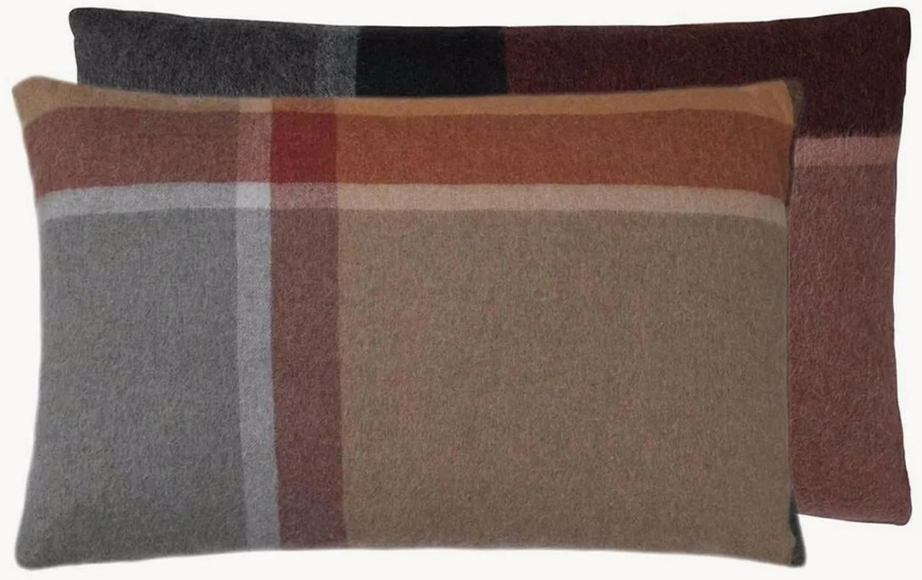 Capa de almofada reversível em lã de alpaca Manhattan
