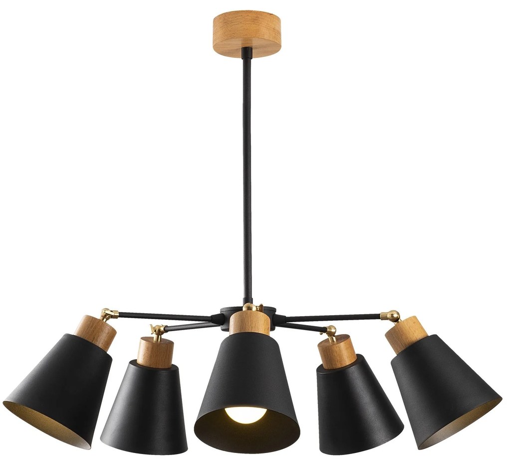 Candeeiro Suspenso Manavgat – Preto – Diâmetro 58 cm, Altura 68 cm