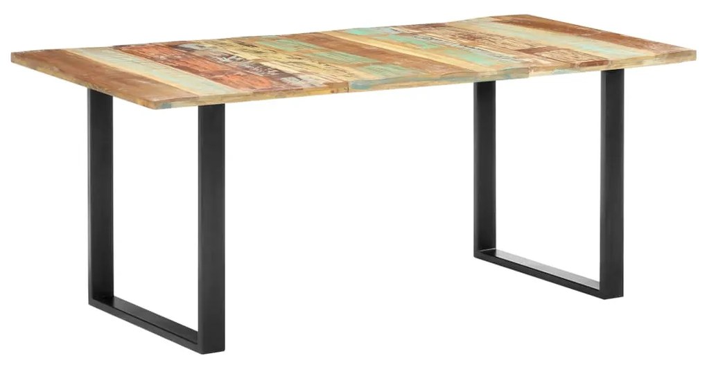 Mesa de jantar 180x90x76 cm madeira recuperada maciça