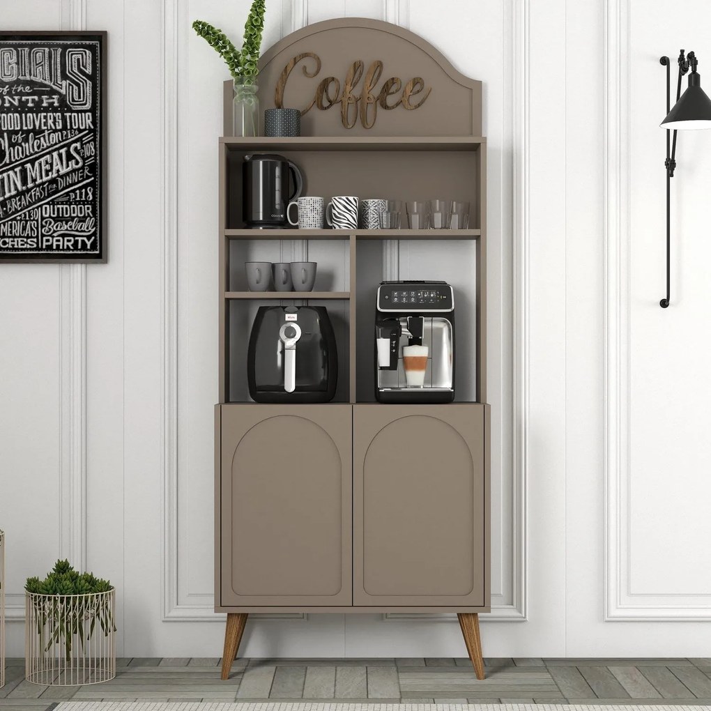 Armário de Cozinha/Sala "Caffè" - Atlas e Nogueira - 81.3x201x35cm - D
