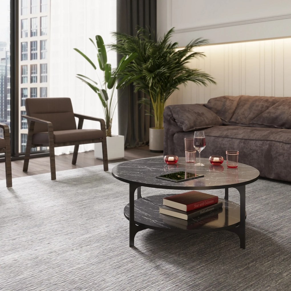 Mesa de Centro Versy – Preto – 90 cm x 36,8 cm x 90 cm