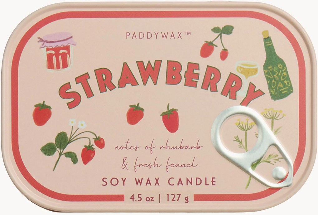 Vela perfumada em lata Strawberry (morango)