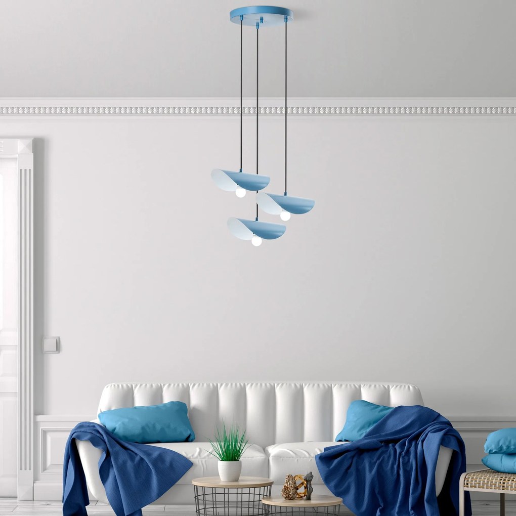 Candeeiro de Teto Eger – Azul Claro – Ø50 cm
