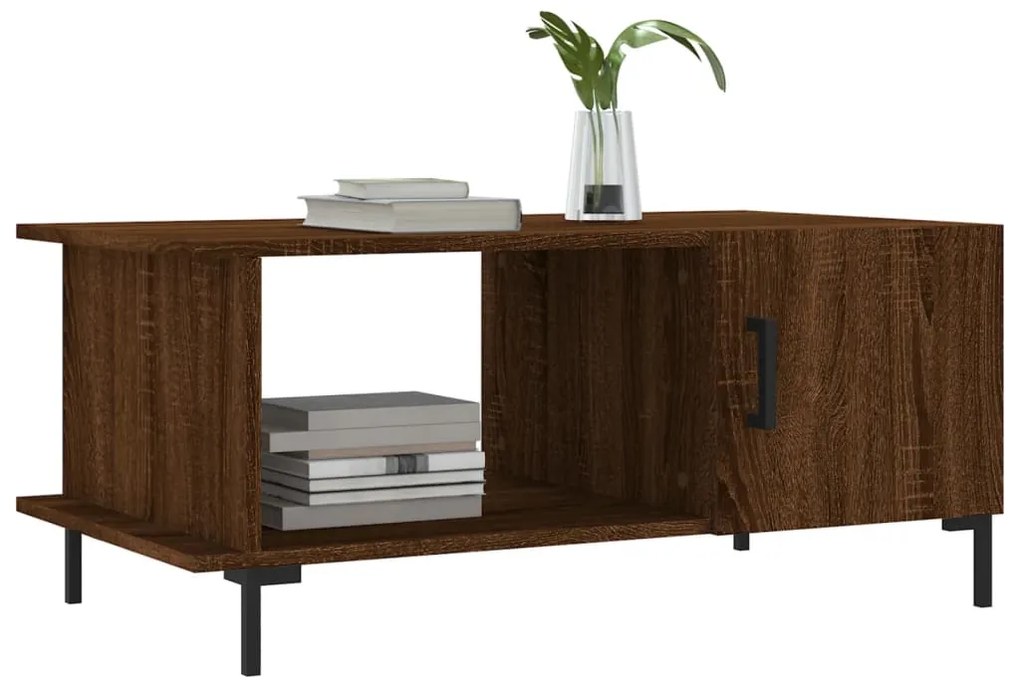 Mesa centro 90x50x40 cm derivados de madeira carvalho castanho